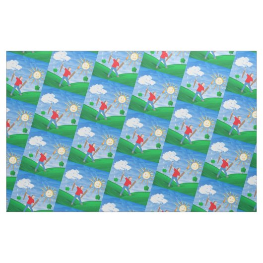 Tissu Boy Painting Skies (Fat Quarter)
