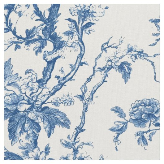 Tissu Branche de toile florale bleu doux (Fermer)