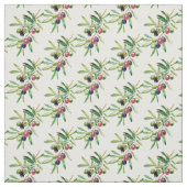 Tissu Branche d'olive aquarelle (Échantillon)