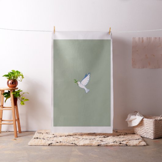 Tissu branche d'olivier volant de colombe (In Situ)