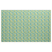 Tissu Branches de citron bleu et jaune (Yard)