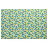 Tissu Branches de citron bleu et jaune (Fat Quarter)