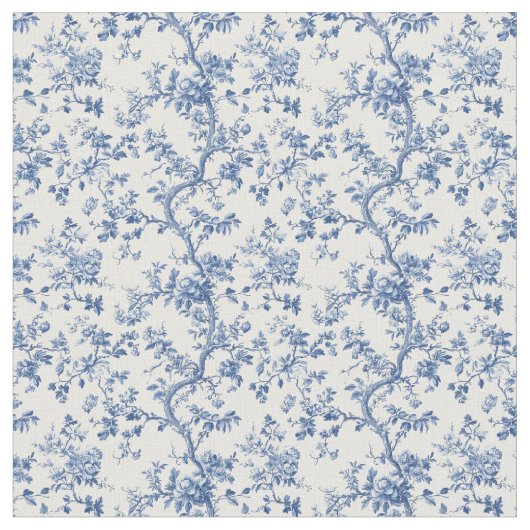 Tissu Branches de courbure de toile bleue (Fermer)