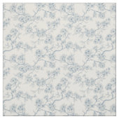 Tissu branches de fleurs de cerisier en bleu et blanc ca (Échantillon)