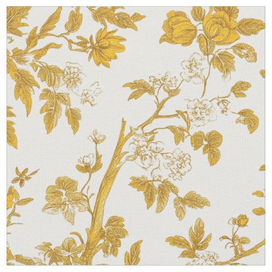 Tissu Branches de Rose Dorée (Fermer)