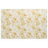 Tissu Branches florales moutarde (Fat Quarter)