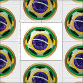 Tissu Brésil Brésil Bal de Football Drapeau (Carreau)