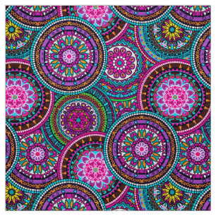 Tissu Bright Bohemian Boho Hippy Chic Motif