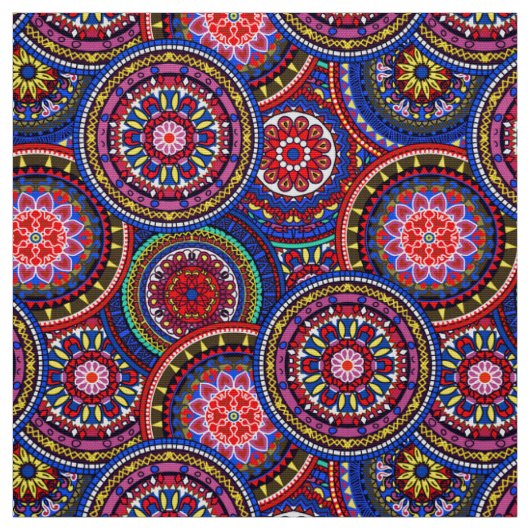Tissu Bright Bohemian Boho Hippy Chic Motif (Échantillon)