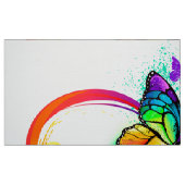 Tissu Bright infinity with rainbow butterfly (Fat Quarter)