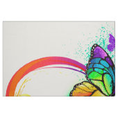 Tissu Bright infinity with rainbow butterfly (Fat Quarter)