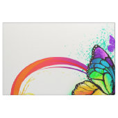 Tissu Bright infinity with rainbow butterfly (Fat Quarter)