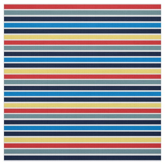 Tissu Bright multicolore bandes horizontales. (Échantillon)