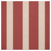 Tissu Bright Textes en bandes rouge et lin (Échantillon)