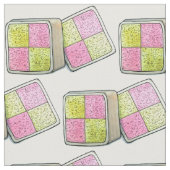 Tissu British Battenberg Marzipan Sponge Cake UK Food (Fermer)