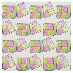 Tissu British Battenberg Marzipan Sponge Cake UK Food