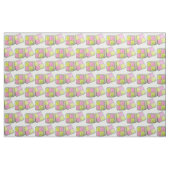 Tissu British Battenberg Marzipan Sponge Cake UK Food (Fat Quarter)