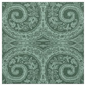 TISSU BROCADE FLORALE VERT (Échantillon)