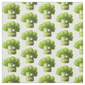 Tissu Brocoli drôle de bande dessinée (Échantillon)