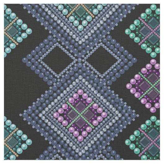 Tissu Broderie avec perles (Fermer)