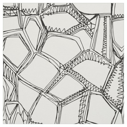 Tissu BROKEN noir blanc (Échantillon)