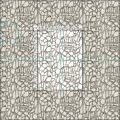 Tissu BROKEN noir blanc (Carreau)