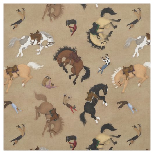 Tissu Broncs et Cowboys (Échantillon)