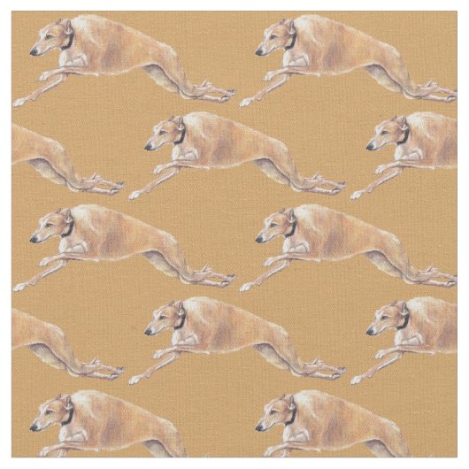Tissu bronzage d'art de chien courant de lévrier (Fermer)