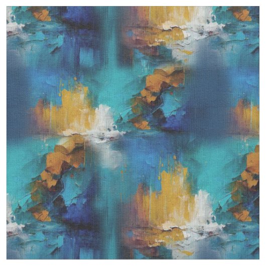 Tissu bronze Abstrait, style baroque bleu or (Fermer)