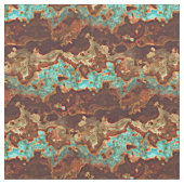Tissu Brown Aqua Turquoise Green Geode Marble Art (Fermer)