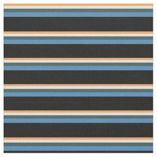 Tissu Brown, bisque, gris ardoise foncé, bleu & noir