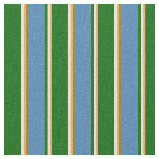 Tissu Brown, Bisque, Vert foncé, Bleu & Vert Motif (Fermer)