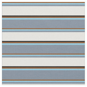 Tissu Brown, bleu ciel, gris ardoise légère, blanc et no