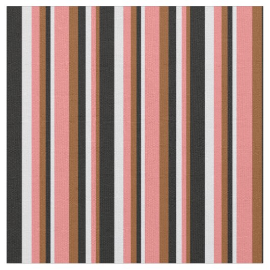 Tissu Brown, Corail clair, Lavande et noir (Fermer)