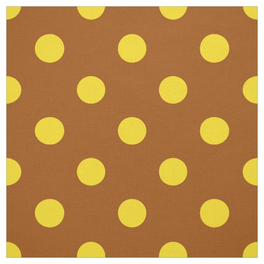 Tissu Brown Jaune Pois Textile (Échantillon)