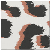 Tissu Brown noir et Empreinte de léopard blanc (Fermer)