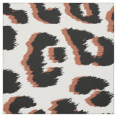 Tissu Brown noir et Empreinte de léopard blanc (Échantillon)