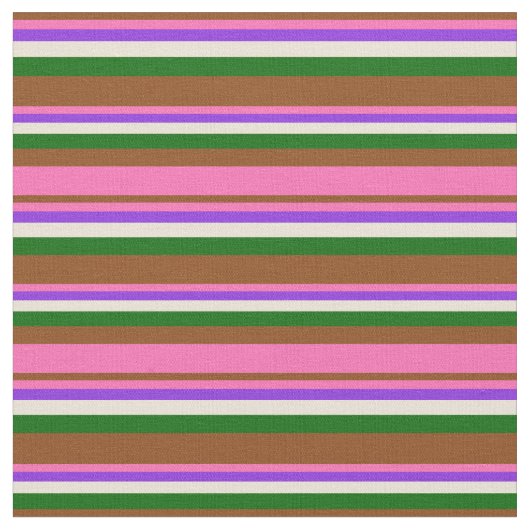 Tissu Brown, Rose Chaud, Violet, Bisque & Vert foncé (Fermer)