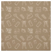 Tissu Brown Sewing Themed Pattern (Échantillon)
