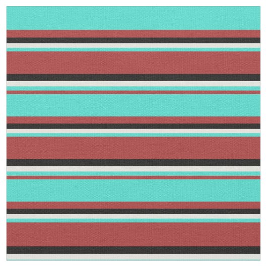 Tissu Brown, turquoise, jaune clair et noir (Fermer)