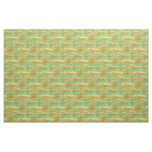 Tissu Brown Vert Brûlé Orange Blanc Aquarelle Rayures