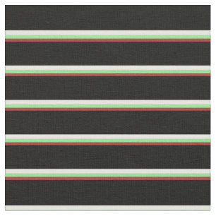 Tissu Brown, vert clair, blanc et noir