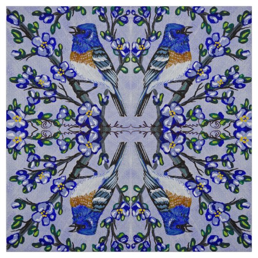 Tissu Bruant azuré (Échantillon)