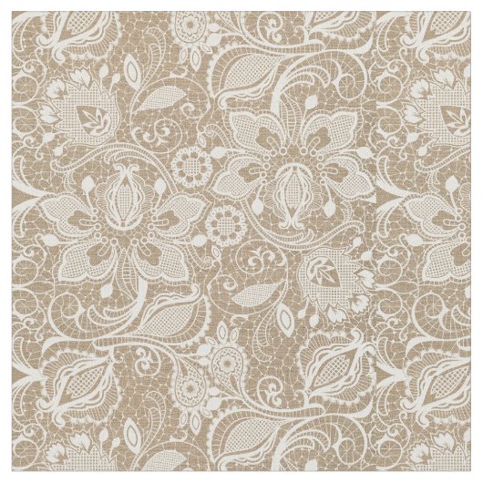 Tissu Brûlons et dentelles beiges doux (Fermer)