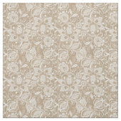 Tissu Brûlons et dentelles beiges doux (Échantillon)