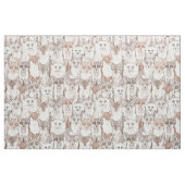Tissu brun brun blanc doux (Fat Quarter)