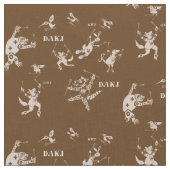 Tissu Brun cherokee d'animal de stickball (Fermer)