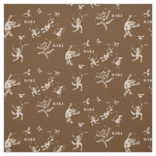 Tissu Brun cherokee d'animal de stickball