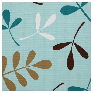 Tissu Brun crème assorti Ptn d'or de sarcelles d'hiver