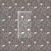tissu brun de la bibliothèque de minuit (Carreau)